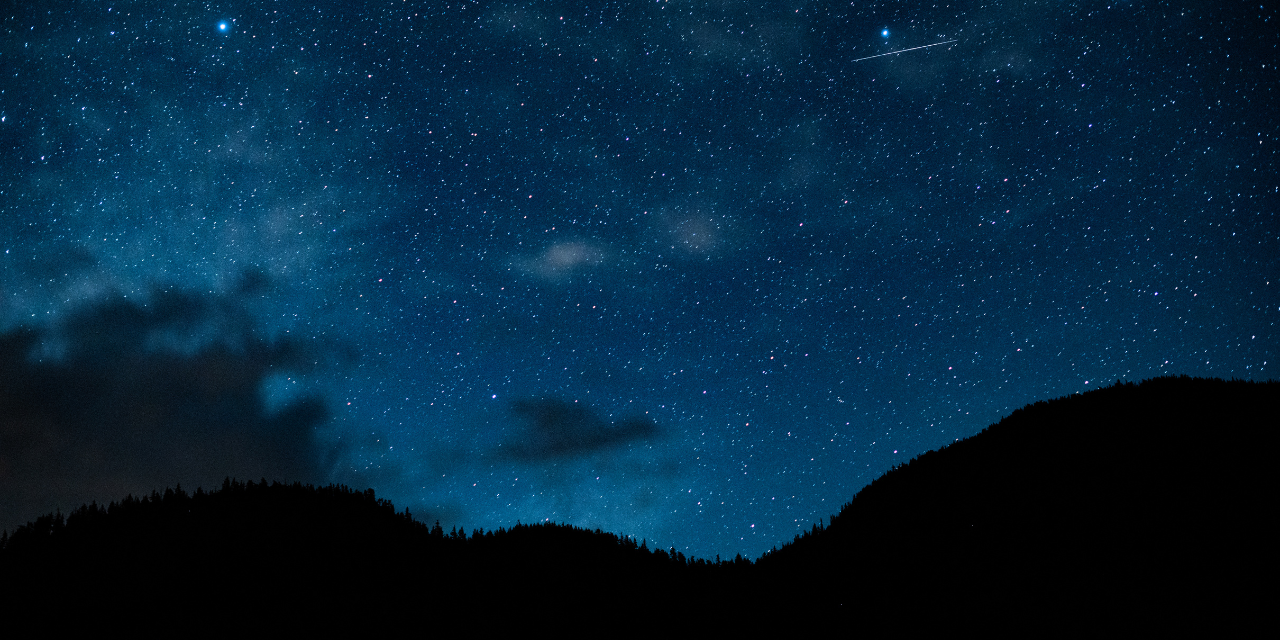 A view of the stars at night.